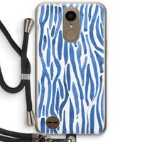 Blauwe nerven: LG K10 (2017) Transparant Hoesje met koord