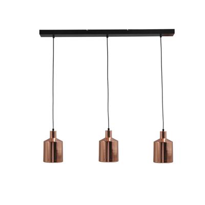 Masterlight Leuke eettafellampBoris Concepto 3x14 zwart met koperbruin - 2020-05-56-100-3