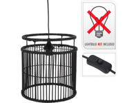 Home & Styling Hanglamp 28x28x30cm zwart