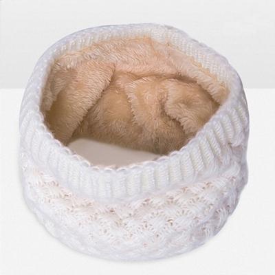 Winter plus Velvet Thicken warme Pullover gebreide sjaal grootte: 47 x 22cm (wit) Winter plus Velvet Thicken warme Pullover gebreide sjaal grootte: 47 x 22cm (wit)
