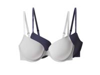 esmara Set van 2 dames BH&apos;s (Donkerblauw/grijs, 75B)