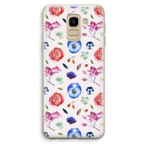 Bloemetjes: Samsung Galaxy J6 (2018) Transparant Hoesje