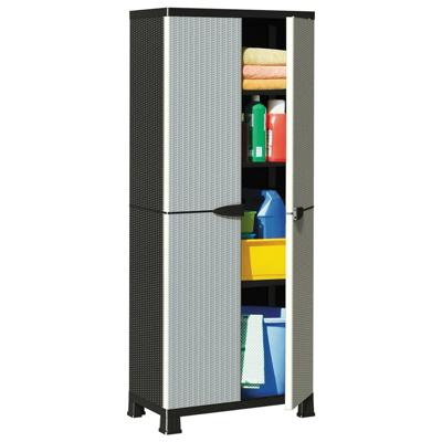 Opbergkast 68x39x171,5 cm rattan ontwerp