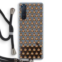 Poop emoji: Sony Xperia 5 II Transparant Hoesje met koord