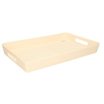 5Five - Dienblad - met handvatten - creme wit - 35 x 25 cm - Serveerblad - kunststof