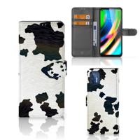 Motorola Moto G9 Plus | Telefoonhoesje | Met pasjeshouder | Koeienvlekken
