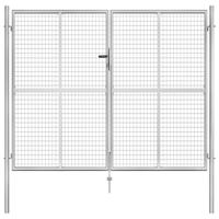 Tuinpoort gegalvaniseerd staal 300x200 cm zilver