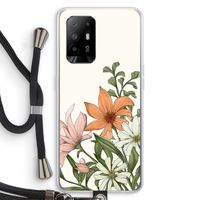 Floral bouquet: Oppo A94 5G Transparant Hoesje met koord