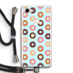 Donuts: Pixel 3 Transparant Hoesje met koord
