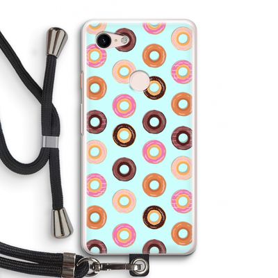 Donuts: Pixel 3 Transparant Hoesje met koord