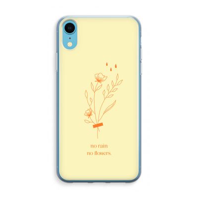 No rain no flowers: iPhone XR Transparant Hoesje