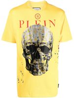 Philipp Plein t-shirt à imprimé tête de mort - Jaune - thumbnail