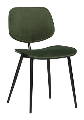 WOOOD Eetkamerstoel 'Jackie' Velvet, kleur Groen