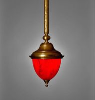Hanglamp glas Santa Cruz antiek brons