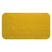 Anti-slip badkamer douche/bad mat geel 70 x 35 cm rechthoekig - Badmatjes