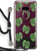 Monstera leaves: HTC U12+ Transparant Hoesje met koord Monstera leaves: HTC U12+ Transparant Hoesje met koord
