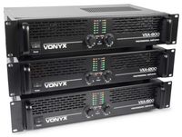 Vonyx VXA-800 PA versterker 2x 400W met Brugschakeling - thumbnail