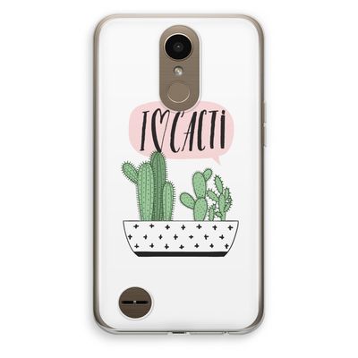 I love cacti: LG K10 (2017) Transparant Hoesje