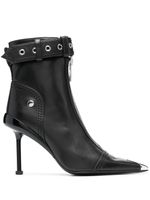 Alexander McQueen bottines en cuir à boucle - Noir - thumbnail