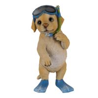 Clayre & Eef Bruine Decoratie hond 11*11*23 cm 6PR3375 - thumbnail