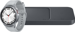 Samsung Galaxy Watch 6 Classic Zilver 47mm + Samsung Duo Draadloze Oplader