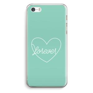 Forever heart pastel: iPhone 5 / 5S / SE Transparant Hoesje