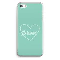 Forever heart pastel: iPhone 5 / 5S / SE Transparant Hoesje - thumbnail