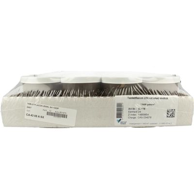 Tabletflacon 250ml shadow met dop