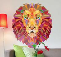 Sticker leeuw kleuren