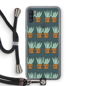 Sansevieria: Samsung Galaxy A11 Transparant Hoesje met koord