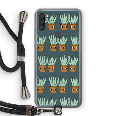 Sansevieria: Samsung Galaxy A11 Transparant Hoesje met koord