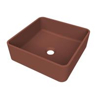 Arcqua Case waskom - vierkant - 37x37cm - mat terracotta WAS751711