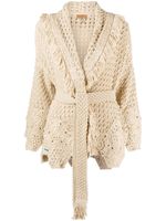 Alanui cardigan Blooming Flowers - Tons neutres