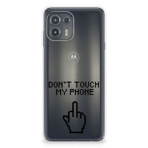 Motorola Edge 20 Lite Silicone-hoesje Finger Don't Touch My Phone