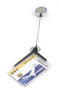 Durable De luxe pro kaarthouder - 5,4 x 8,5 cm - Inclusief badge reel - 10 stuks
