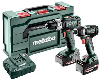Metabo Accu Combo Set 2.8.6 | SB 18 L (Klopboormachine) + SSD 18 LT 200 BL (Slagschroevendraaier) | 18 V | 1x2.0Ah, 1x 4.0Ah, ASC 55 | In Metabox -
