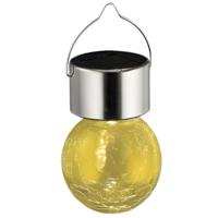 Sunnydays Solar sfeer hanglamp - tuin - lampenbol - geel - glas - 9 cm
