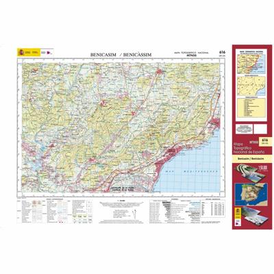 Topografische kaart 616 MT50 Benicasim/Benicàssim | CNIG - Instituto Geográfico Nacional1
