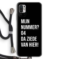 Da ziede van hier - Zwart: Xiaomi Redmi Note 10 5G Transparant Hoesje met koord