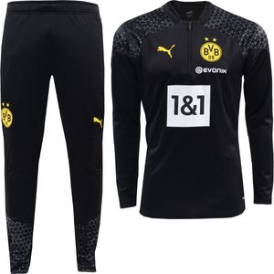 PUMA Borussia Dortmund Trainingspak 1/4-Zip 2023-2024 Kids Zwart Geel