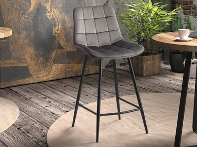 Barkruk JUGLA 95 cm fluweel taupe