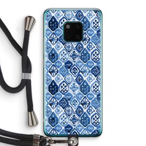 Blauw motief: Huawei Mate 20 Pro Transparant Hoesje met koord