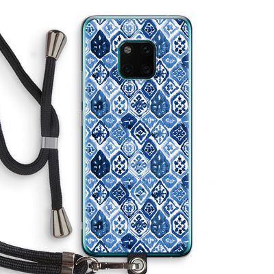 Blauw motief: Huawei Mate 20 Pro Transparant Hoesje met koord