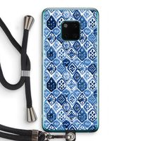 Blauw motief: Huawei Mate 20 Pro Transparant Hoesje met koord
