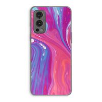 Paarse stroom: OnePlus Nord 2 5G Transparant Hoesje