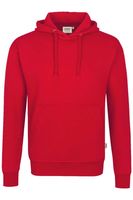 HAKRO 601 Comfort Fit Hooded Sweatshirt rood, Effen