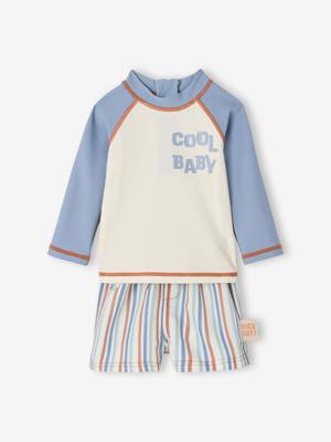 UV-werend babypakje grijsblauw