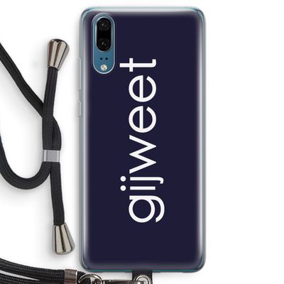 Gijweet: Huawei P20 Transparant Hoesje met koord