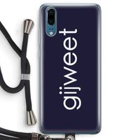 Gijweet: Huawei P20 Transparant Hoesje met koord
