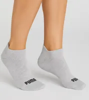 2 paar dames sneaker sokken katoen - Badstof zool - Sneakersokken wit, zwart en grijs